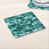 Donkergroene marmertextuur kartonnen onderzetters (Schuin)