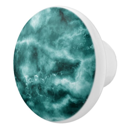 Donkergroene marmertextuur keramische knop (Rechts)