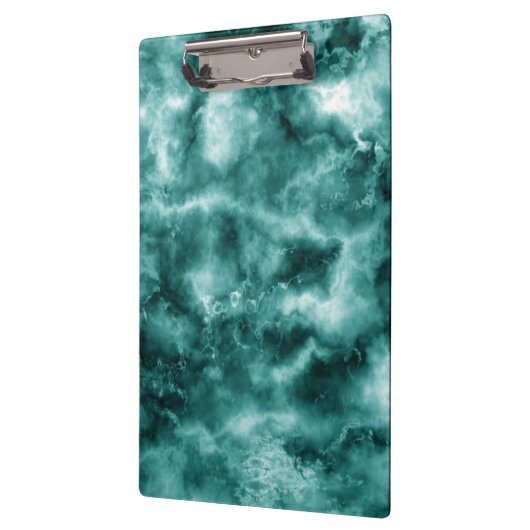 Donkergroene marmertextuur klembord (Links)