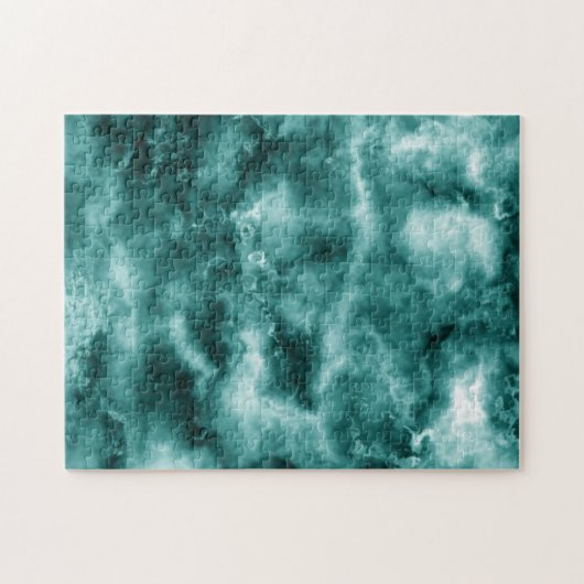 Donkergroene marmertextuur legpuzzel (Horizontaal)