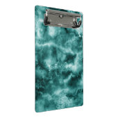 Donkergroene marmertextuur mini klembord (Schuin)