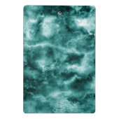 Donkergroene marmertextuur mini klembord (Achterkant)