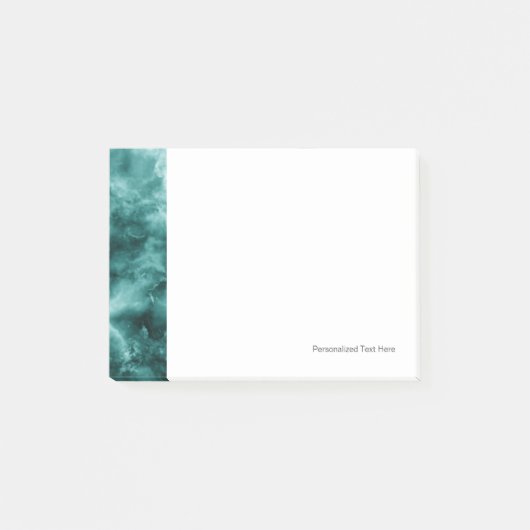 Donkergroene marmertextuur post-it® notes (Voorkant)