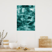 Donkergroene marmertextuur poster (Keuken)