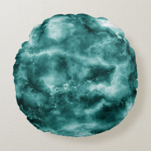 Donkergroene marmertextuur rond kussen