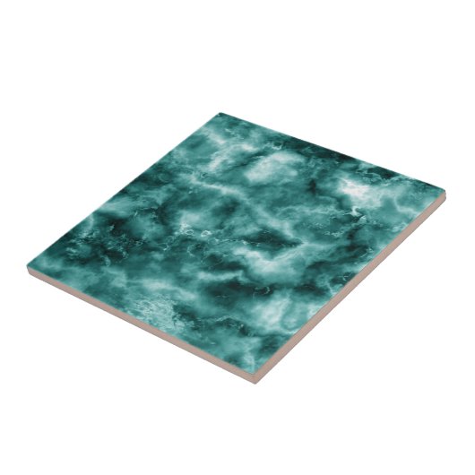 Donkergroene marmertextuur tegeltje (Zijkant)