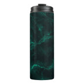 Donkergroene marmertextuur thermosbeker (Voorkant)