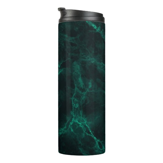 Donkergroene marmertextuur thermosbeker (Geroteerd rechts)