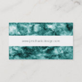 Donkergroene marmertextuur visitekaartje (Achterkant)