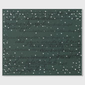 Donkergroene minimalistische aangepaste script tek cadeaupapier (Vlak)