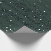 Donkergroene minimalistische aangepaste script tek cadeaupapier (Hoek)