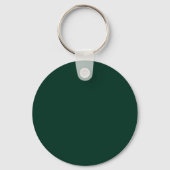 Donkergroene minimalistische effen moderne estheti sleutelhanger (Achterkant)
