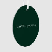 Donkergroene minimalistische gewone moderne esthet ornament (voorkant)