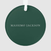 Donkergroene minimalistische gewone moderne esthet ornament (achterkant)