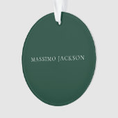 Donkergroene minimalistische gewone moderne esthet ornament (voorkant)