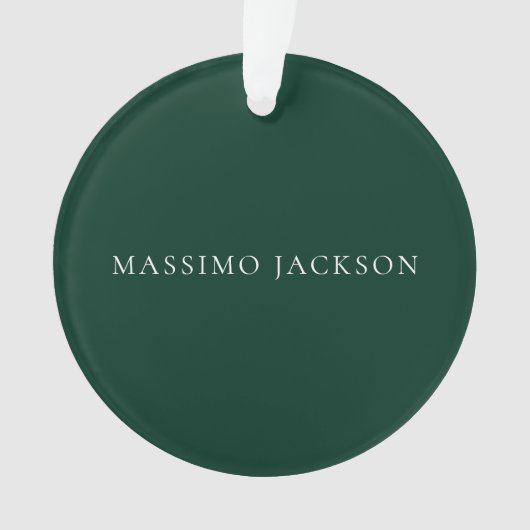 Donkergroene minimalistische gewone moderne esthet ornament (voorkant)