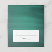 Donkergroene moderne bruiloft. Eenvoudige elegante Plaatskaartje (Buitenkant ongevouwen)