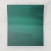 Donkergroene moderne bruiloft. Eenvoudige elegante Plaatskaartje (Binnenkant ongevouwen)