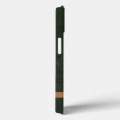 Donkergroene moderne elegante naam gepersonaliseer Case-Mate iPhone case (Achterkant / Rechts)