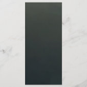 Donkergroene Moderne Groene Bladeren Bruiloft Menu (Achterkant)