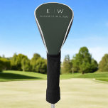 Donkergroene moderne minimalistische monogram naam golfheadcover<br><div class="desc">Verhoog uw golfspel en stijl met onze Classic Elegant Modern Minimalist Monogram Golf Club Hoesjes. Deze zorgvuldig ontworpen clubcovers combineren naadloos tijdloze verfijning met hedendaags minimalisme, waardoor ze een must-have accessoire zijn voor elke golfer. Deze clubhoezen zijn vervaardigd met precisie en aandacht voor detail en zijn meer dan alleen praktische...</div>