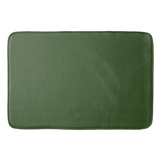 Donkergroene mos effen kleur badmat (Voorkant)