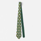 Donkergroene & Mosterd Argyle Patroon Heren Das (Voorkant)
