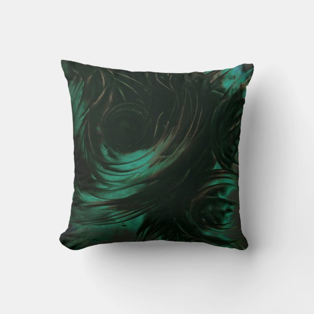Donkergroene Mystic Art Pillow Kussen (Voorkant)