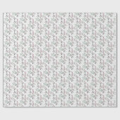 Donkergroene naalden rode holly Berries Patroon Cadeaupapier (Vlak)