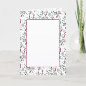 Donkergroene naalden rode holly Berries Patroon Kaart (Voorkant)