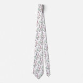 Donkergroene naalden rode holly Berries Patroon Stropdas (Voorkant)