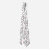 Donkergroene naalden rode holly Berries Patroon Stropdas (Achterkant)