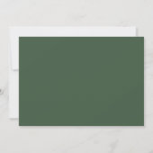 Donkergroene Olijfgroene Smaragd Edelsteen Bruilof Kaart (Achterkant)