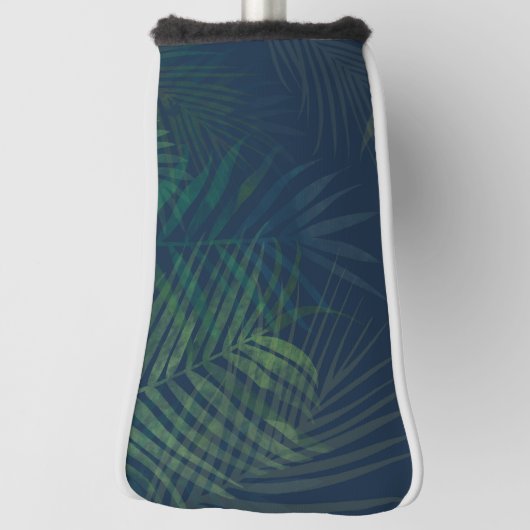 Donkergroene palmbladeren Golf Head Hoesje - Tropi Golfheadcover (Draai 90)