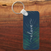 Donkergroene palmbladeren Sleutelhanger - Tropical (Voorkant)