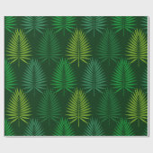 Donkergroene palmbladeren Verpakkingspapier Cadeaupapier (Vlak)