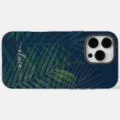 Donkergroene palmenbladeren – op maat Case-Mate iPhone case (Achterkant (horizontaal))