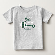 Donkergroene Play Rattle Beer Baby T-Shirt