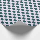 Donkergroene poka dot Pattern Cadeaupapier (Hoek)