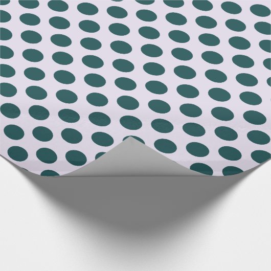 Donkergroene poka dot Pattern Cadeaupapier (Hoek)