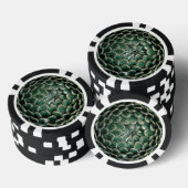 Donkergroene pokerchip (Opstapeling)