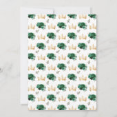 Donkergroene prinses Floral Quinceañera Kaart (Achterkant)