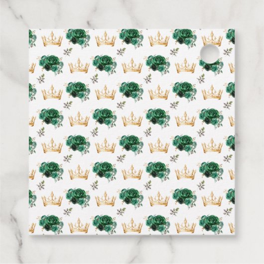 Donkergroene prinses Quinceañera dank u Bedankjes Labels (Achterkant)