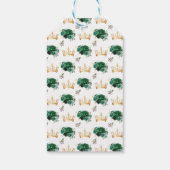 Donkergroene prinses Quinceañera Happy Birthday Cadeaulabel (Achterkant)