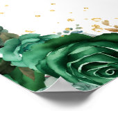 Donkergroene prinses Quinceañera Welkom Poster (Hoek)