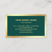 Donkergroene privé detective visitekaartje (Achterkant)