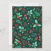 Donkergroene Puppy's Eerste Kerstdag Foto Feestdagenkaart (Achterkant)