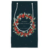 Donkergroene rode bessen + eucalyptus Kerstmis/vak Klein Cadeauzakje (Voorkant)