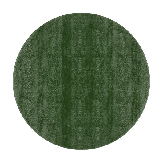 Donkergroene ronde glazen snijplank (Voorkant)