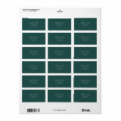 Donkergroene RSVP-Adresetiketten Etiket (Full Sheet)